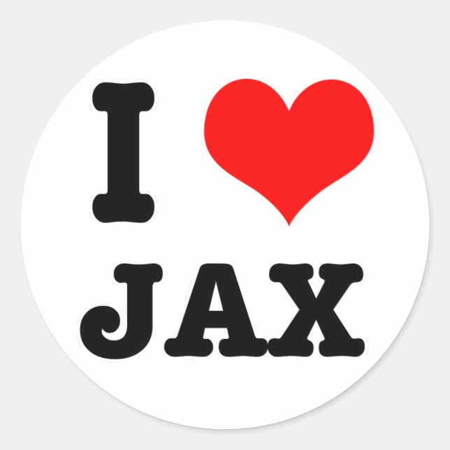 ADESIVO REDONDO I HEART (AMOR) JAX (Frente)