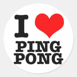 ADESIVO REDONDO I HEART (AMOR) PING PONG