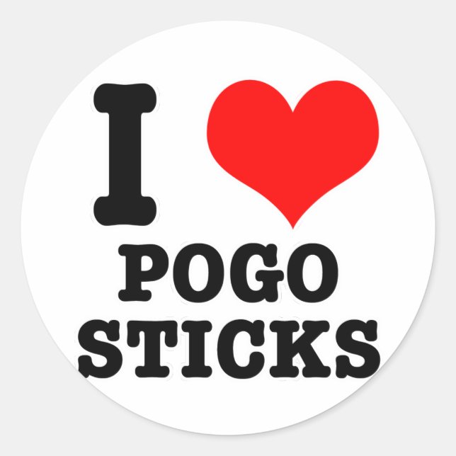 ADESIVO REDONDO I HEART (AMOR) POGO STICKS (Frente)
