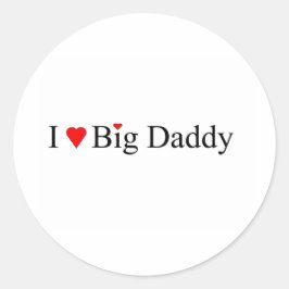 Adesivo Redondo I Heart Big Pai