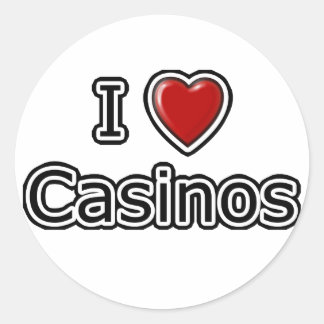 Adesivo Redondo I Heart Casinos
