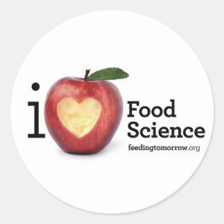 Adesivo Redondo "I Heart Comida Science" Sticker