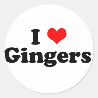 Adesivo Redondo I Heart Gingers