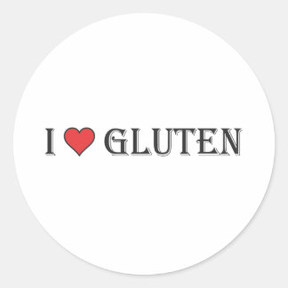 Adesivo Redondo I Heart Gluten - Clara informação