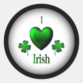Adesivo Redondo I Heart Irish
