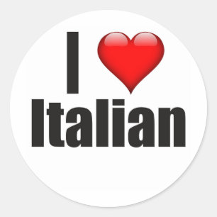 Adesivo Redondo I Heart Italiana