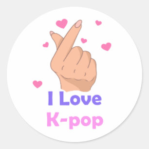 Adesivo Redondo I Heart Kpop