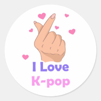 Adesivo Redondo I Heart Kpop