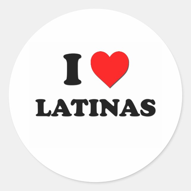 Adesivo Redondo I Heart Latinas (Frente)