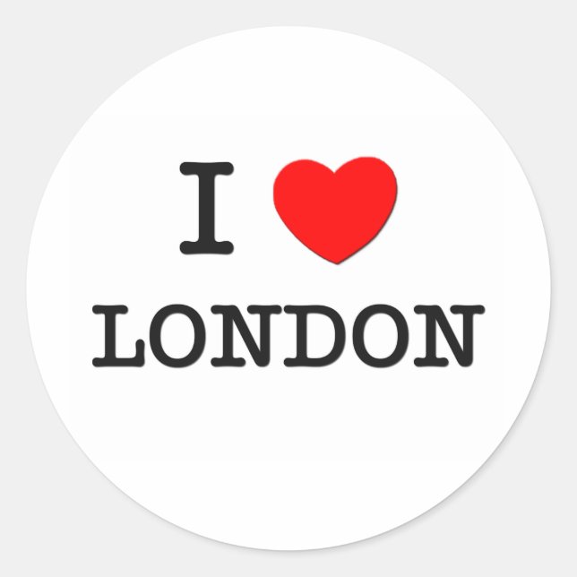 Adesivo Redondo I Heart LONDON (Frente)