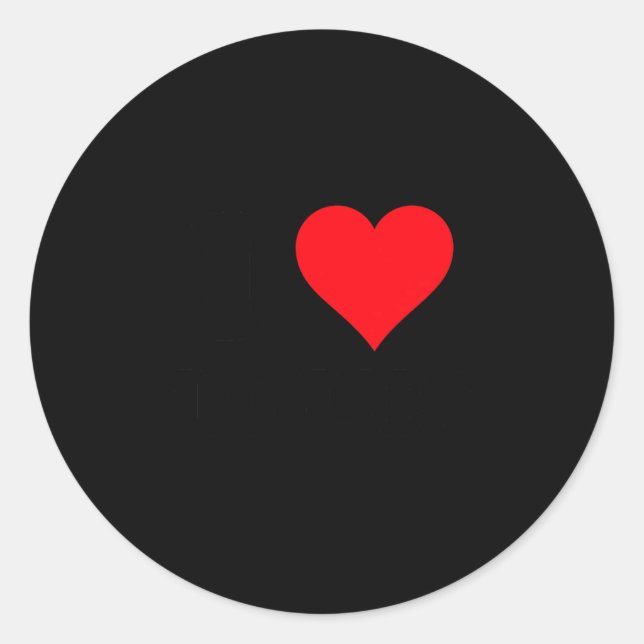 Adesivo Redondo I Heart Louis First Name I Love D Stuff Premium Tr (Frente)