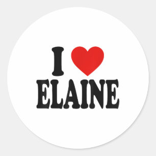 Adesivo Redondo I Heart Love Elaine _1