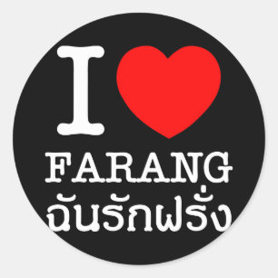Adesivo Redondo I Heart (Love) Farang