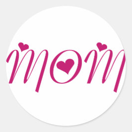 Adesivo Redondo I Heart MOM