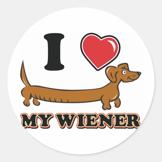 ADESIVO REDONDO I-HEART-MY-WEINER (Frente)