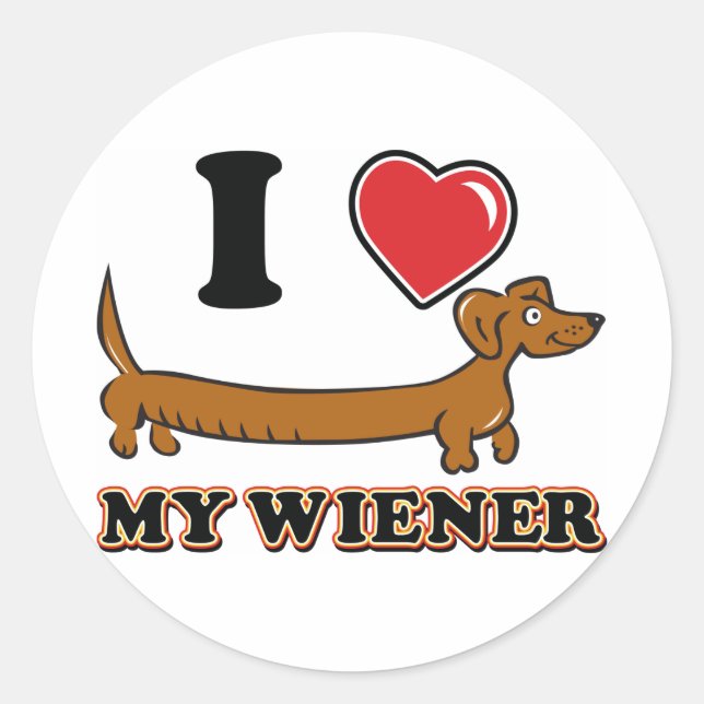 ADESIVO REDONDO I-HEART-MY-WEINER (Frente)