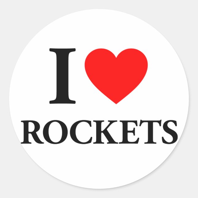 Adesivo Redondo I Heart Rockets (Frente)