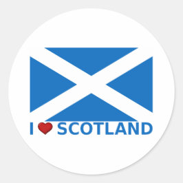 Adesivo Redondo I Heart Scotland