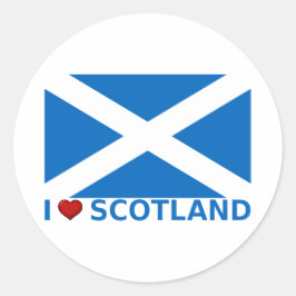 Adesivo Redondo I Heart Scotland
