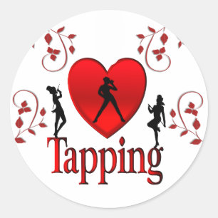 Adesivo Redondo I Heart Tap Dance