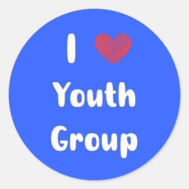 Adesivo Redondo I Heart Youth Group Sticker (Frente)