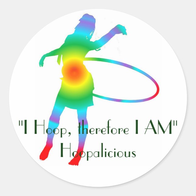 Adesivo Redondo "I Hoop, logo I AM" (Frente)