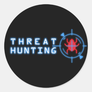 Adesivo Redondo I HUNT MALWARE - Vermelho e Azul