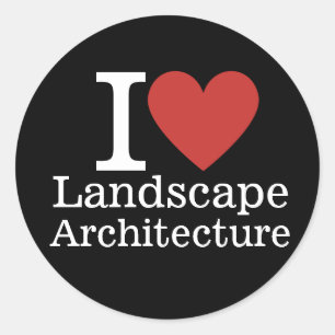Adesivo Redondo I ❤️ Landscape Architecture for Students/Faculty