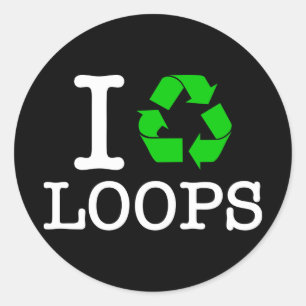 Adesivo Redondo I Loops de Reciclar