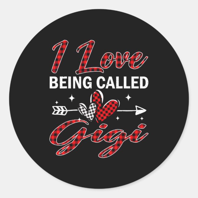 Adesivo Redondo I Love Being Called Gigi Xmas Christmas Family  (Frente)