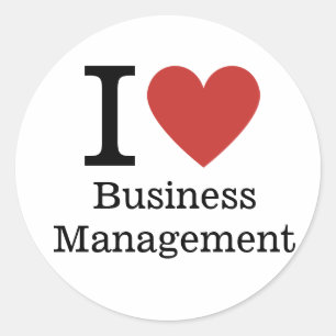 Adesivo Redondo I ❤️ Love Business Management STICKER