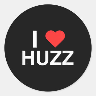 Adesivo Redondo I Love (coração) Huzz Funny Gen Z Novelty Meme Col