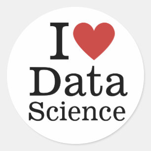 Adesivo Redondo I ❤️ Love Data Science (for Employeers) CUSTOM