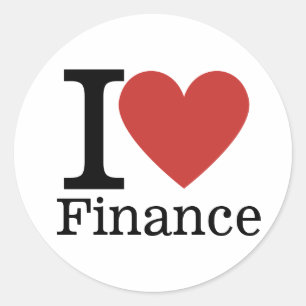 Adesivo Redondo I ❤️ Love Finance - Departamento de Finanças - Sti