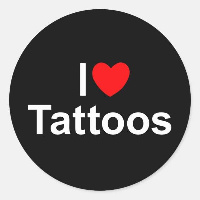 Adesivo Redondo I Love (Heart) (Frente)