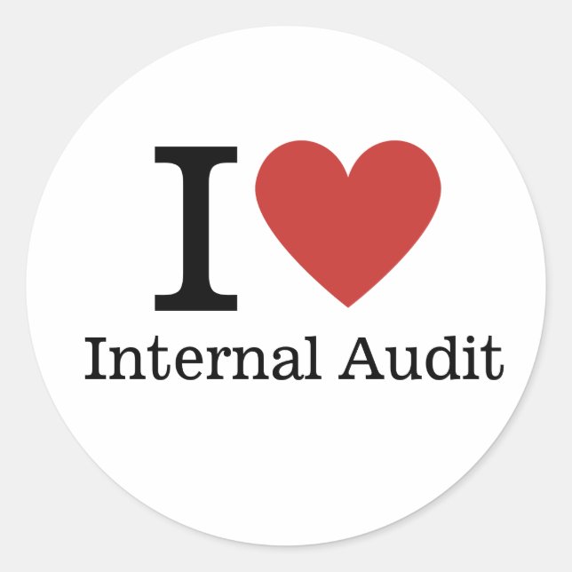 Adesivo Redondo I ❤️ Love Internal Audit STICKER (Frente)