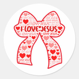 ADESIVO REDONDO I LOVE JESUS BOWS