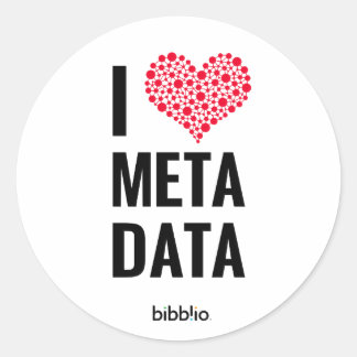 Adesivo Redondo I Love Metadata Round Stickers (folha de 20)