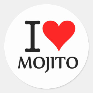 Adesivo Redondo I Love Mojito 3