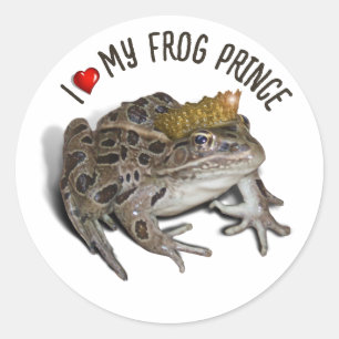 Adesivo Redondo I Love My Frog Prince