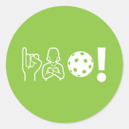 Adesivo Redondo I Love Pickleball (surdo) Sticker Sheet