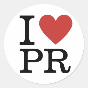 Adesivo Redondo I ❤️ Love PR (para Funcionários) PERSONALIZÁVEL