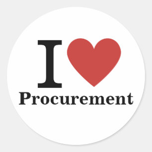 Adesivo Redondo I ❤️ Love Procurement (para Funcionários) PERSONAL