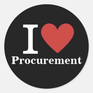 Adesivo Redondo I ❤️ Love Procurement (para Funcionários) PERSONAL