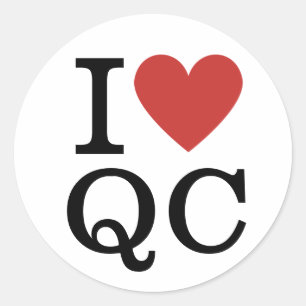 Adesivo Redondo I Love QC Quality Control Funcionarios PERSONALIZA