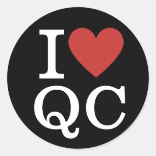 Adesivo Redondo I Love QC Quality Control Funcionarios PERSONALIZA