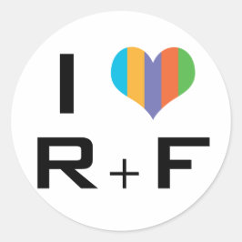 Adesivo Redondo I love R+F