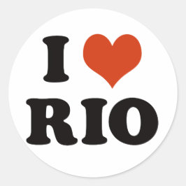 Adesivo Redondo I love rio de janeiro