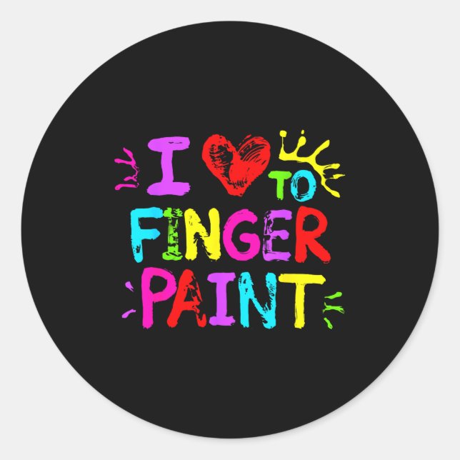 Adesivo Redondo I Love To Finger Paint Couple Funny Valentine Day  (Frente)