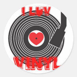 Adesivo Redondo I Luv Vinyl